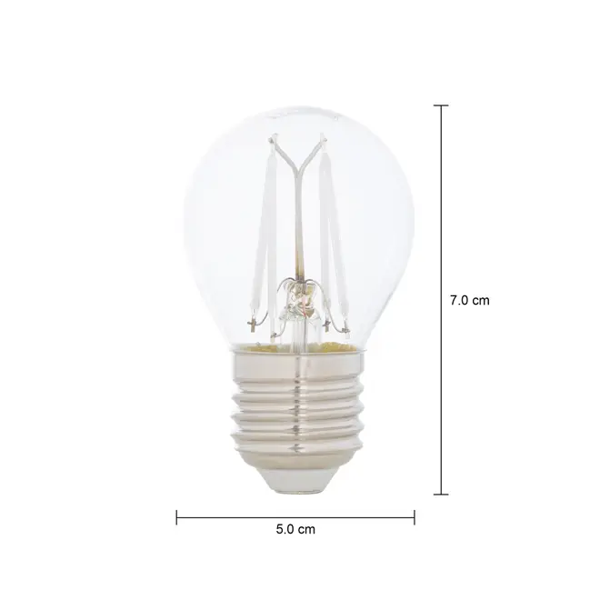 LÂMPADA LED FILAMENTO COLOR BOLINHA AZUL G45 4W E27 127 220V TASCHIBRA - INCOLOR - Foto 2