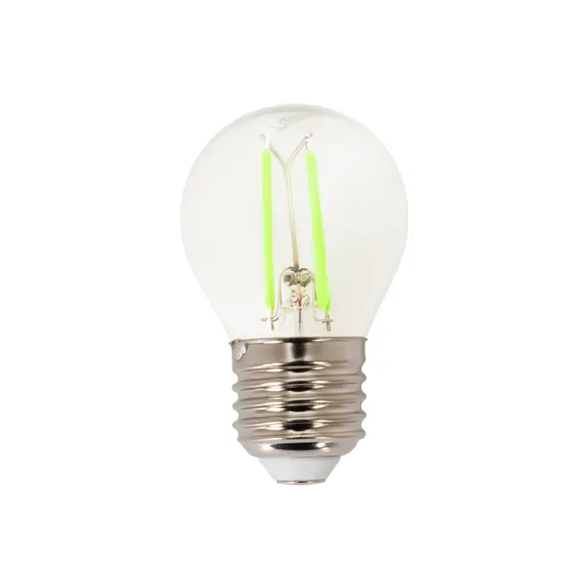 LÂMPADA LED FILAMENTO COLOR BOLINHA VERDE G45 4W E27 127 220V TASCHIBRA - INCOLOR - Foto 1