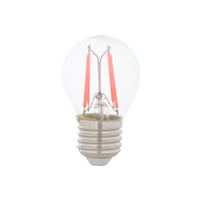 LÂMPADA LED FILAMENTO COLOR BOLINHA VERMELHA G45 4W E27 127 220V TASCHIBRA