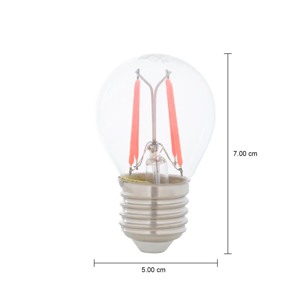 LÂMPADA LED FILAMENTO COLOR BOLINHA VERMELHA G45 4W E27 127 220V TASCHIBRA - INCOLOR - Foto 2