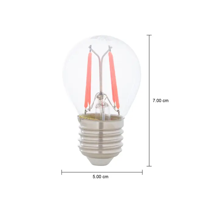 LÂMPADA LED FILAMENTO COLOR BOLINHA VERMELHA G45 4W E27 127 220V TASCHIBRA - INCOLOR - Foto 2