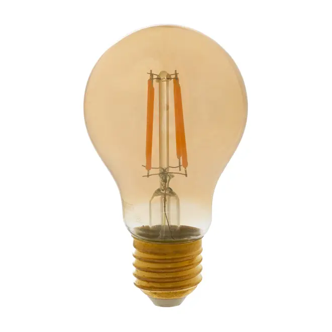 LÂMPADA LED FILAMENTO AMBAR A60 4W E27 127 220V LUZ AMARELA TASHIBRA - HANBAR - Foto 1