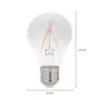 LÂMPADA LED FILAMENTO FUME A60 3W E27 127 220V LUZ AMARELA TASHIBRA - SMOKE - Foto 2