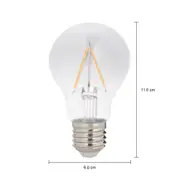 LÂMPADA LED FILAMENTO FUME A60 3W E27 127 220V LUZ AMARELA TASHIBRA - SMOKE - Foto 2