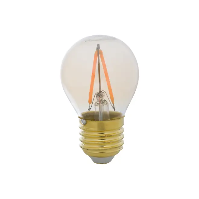 LÂMPADA LED FILAMENTO GLOBO AMBAR G45 3W E27 127 220V LUZ AMARELA TASHIBRA - HANBAR - Foto 1