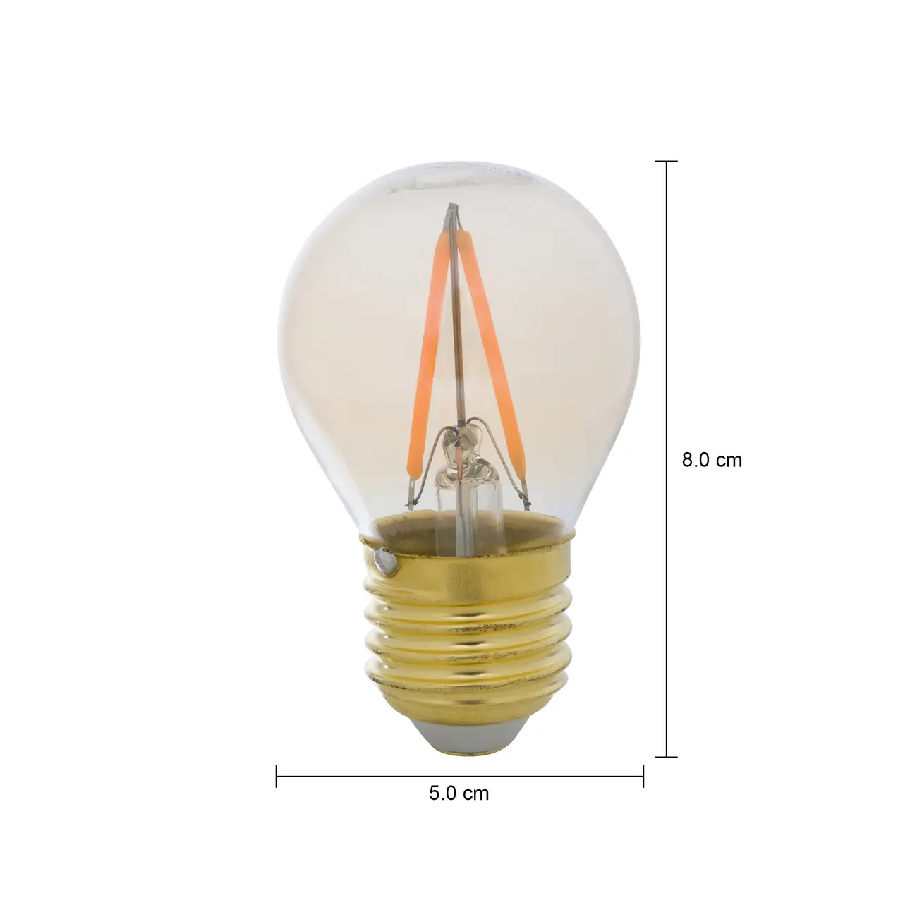 LÂMPADA LED FILAMENTO GLOBO AMBAR G45 3W E27 127 220V LUZ AMARELA TASHIBRA - HANBAR - Foto 2