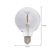 LÂMPADA LED FILAMENTO GLOBO FUME G95 3W E27 127 220V LUZ AMARELA TASHIBRA - SMOKE - Foto 2