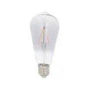 LÂMPADA LED FILAMENTO FUME ST64 3W E27 127 220V LUZ AMARELA TASHIBRA - SMOKE - Foto 1
