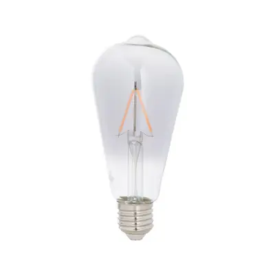 LÂMPADA LED FILAMENTO FUME ST64 3W E27 127 220V LUZ AMARELA TASHIBRA
