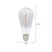 LÂMPADA LED FILAMENTO FUME ST64 3W E27 127 220V LUZ AMARELA TASHIBRA - SMOKE - Foto 2