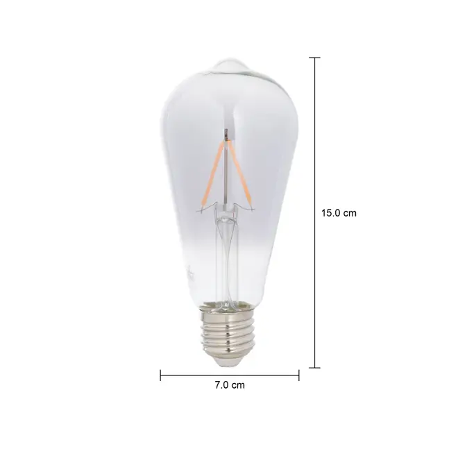 LÂMPADA LED FILAMENTO FUME ST64 3W E27 127 220V LUZ AMARELA TASHIBRA - SMOKE - Foto 2