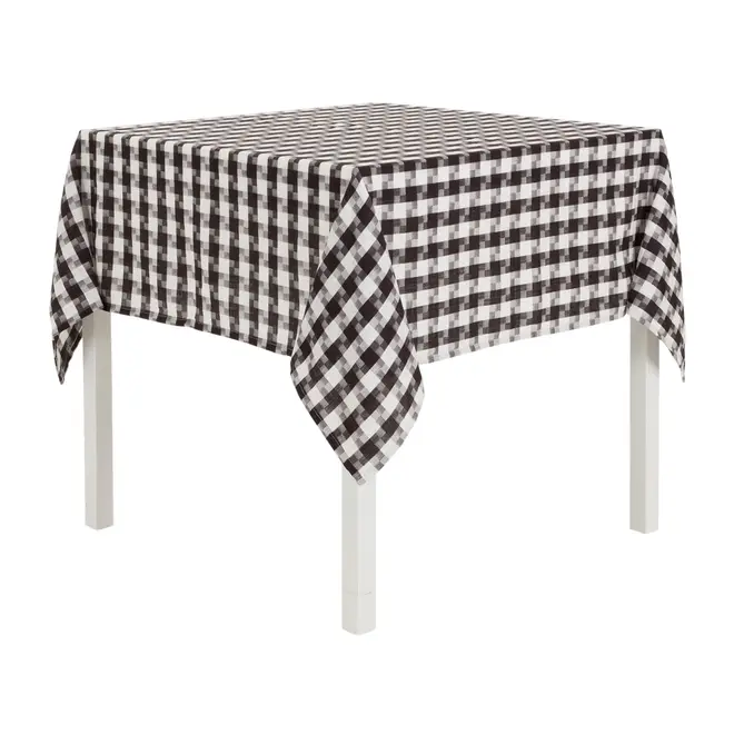 TOALHA DE MESA 1,40 M X 1,40 M PIED DE POULE - PRETO/BRANCO - Foto 2