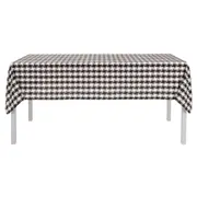 TOALHA DE MESA 1,40 M X 2,20 M PIED DE POULE - PRETO/BRANCO - Foto 1