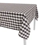 TOALHA DE MESA 1,40 M X 2,20 M PIED DE POULE - PRETO/BRANCO - Foto 3