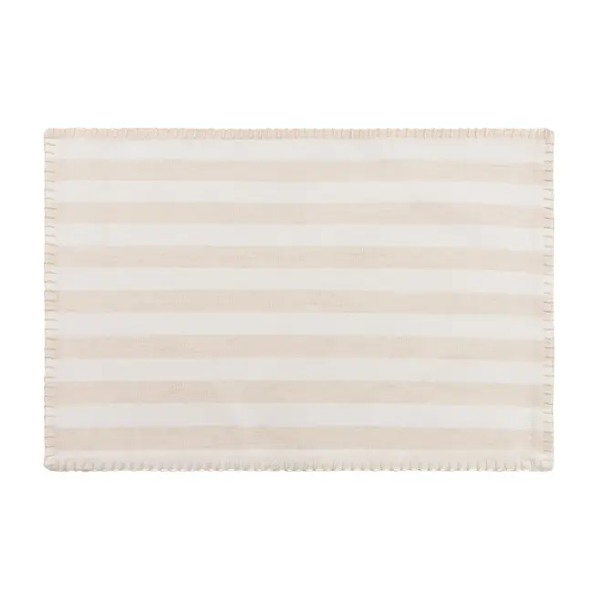 LUGAR AMERICANO TECIDO 33 CM X 48 CM MARSA - BRANCO/NATURAL - Foto 1