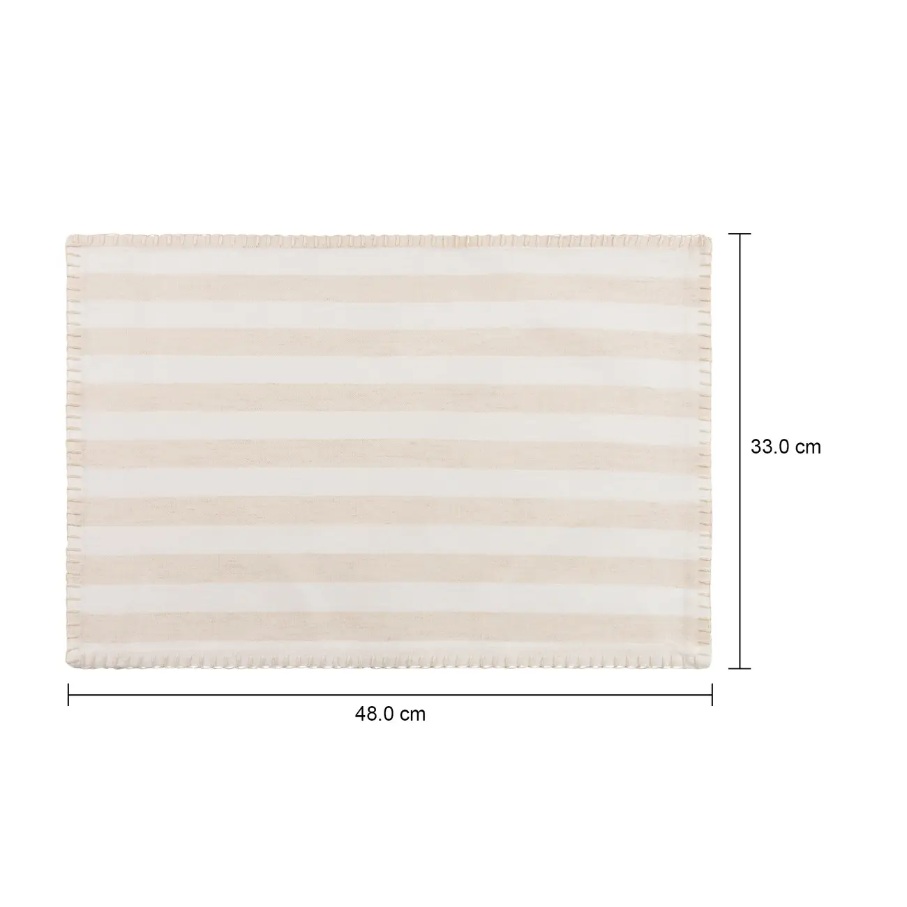 LUGAR AMERICANO TECIDO 33 CM X 48 CM MARSA - BRANCO/NATURAL - Foto 4