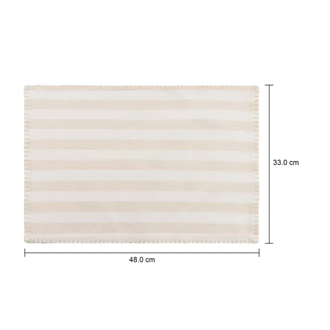 LUGAR AMERICANO TECIDO 33 CM X 48 CM MARSA - BRANCO/NATURAL - Foto 4
