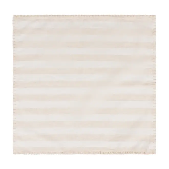 GUARDANAPO TECIDO 45 CM X 45 CM MARSA - BRANCO/NATURAL - Foto 1