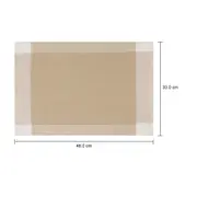 LUGAR AMERICANO TECIDO 33 CM X 48 CM CÁDIZ - BRANCO/NATURAL - Foto 4