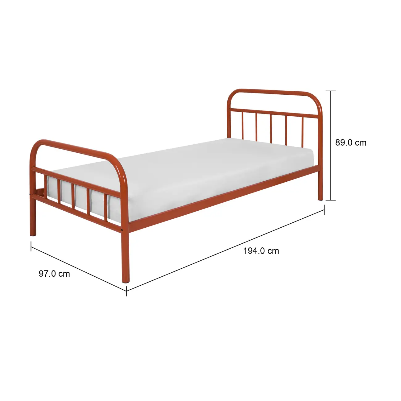 CAMA DE SOLTEIRO 88 CM MABOO - TERRACOTA - Foto 8