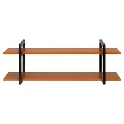 PRATELEIRA 35 CM X 1 M X 25 CM SKADA - PRETO/TERRACOTA - Foto 1