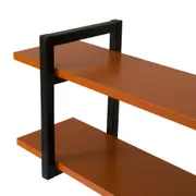 PRATELEIRA 35 CM X 1 M X 25 CM SKADA - PRETO/TERRACOTA - Foto 4