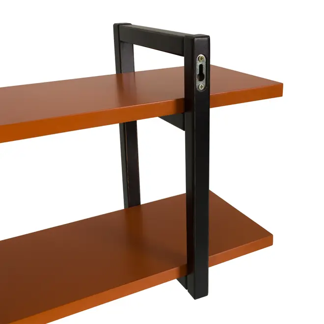 PRATELEIRA 35 CM X 1 M X 25 CM SKADA - PRETO/TERRACOTA - Foto 6