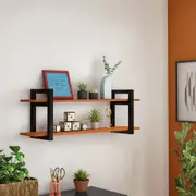 PRATELEIRA 35 CM X 1 M X 25 CM SKADA - PRETO/TERRACOTA - Foto 8