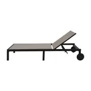 MYRTOS CHAISE LONGUE - PRETO/CINZA - Foto 3