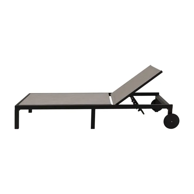 MYRTOS CHAISE LONGUE - PRETO/CINZA - Foto 3