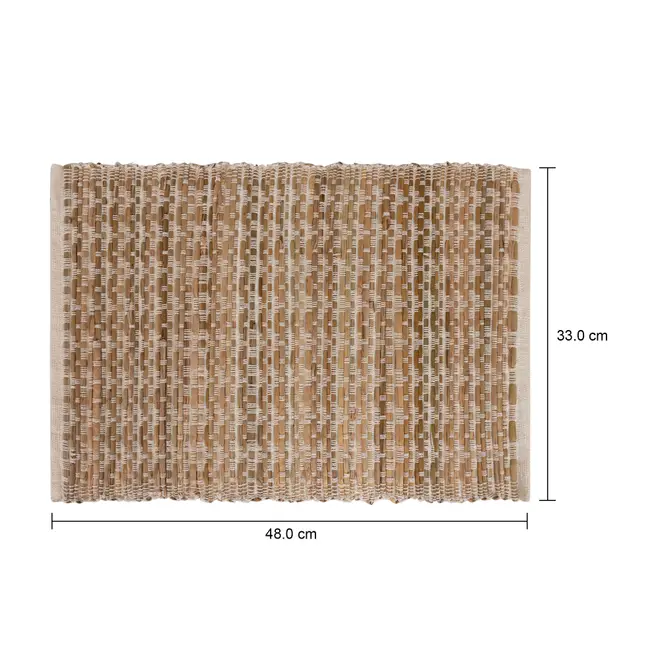LUGAR AMERICANO 33 CM X 48 CM CUMBRECITA - FIBRA NATURAL/BEGE - Foto 5