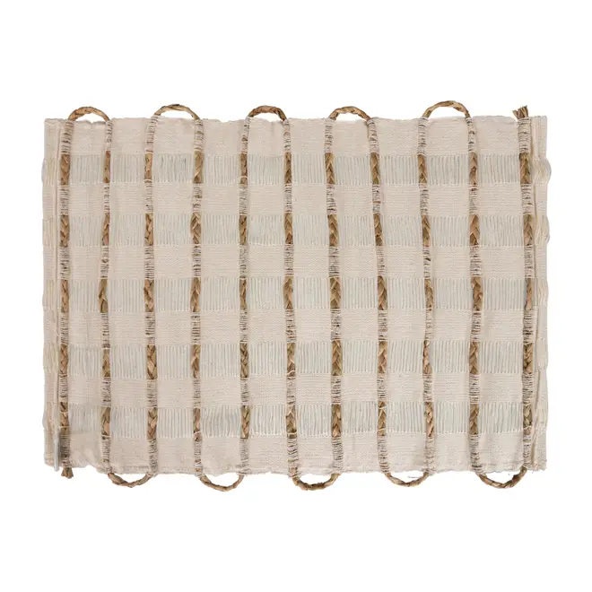 LUGAR AMERICANO 33 CM X 48 CM VINÃ - FIBRA NATURAL/BEGE - Foto 3