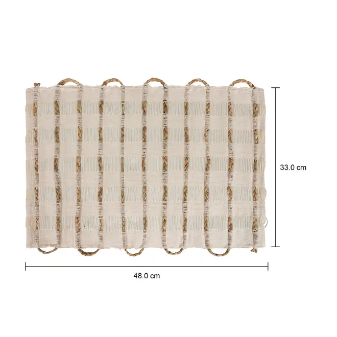 LUGAR AMERICANO 33 CM X 48 CM VINÃ - FIBRA NATURAL/BEGE - Foto 5