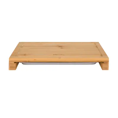 TÁBUA COM BANDEJA 35 CM X 22 CM BAMBOO