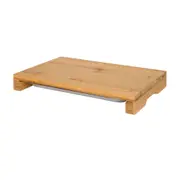 TÁBUA COM BANDEJA 35 CM X 22 CM BAMBOO - NATURAL/INOX - Foto 3