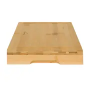 TÁBUA COM BANDEJA 35 CM X 22 CM BAMBOO - NATURAL/INOX - Foto 4