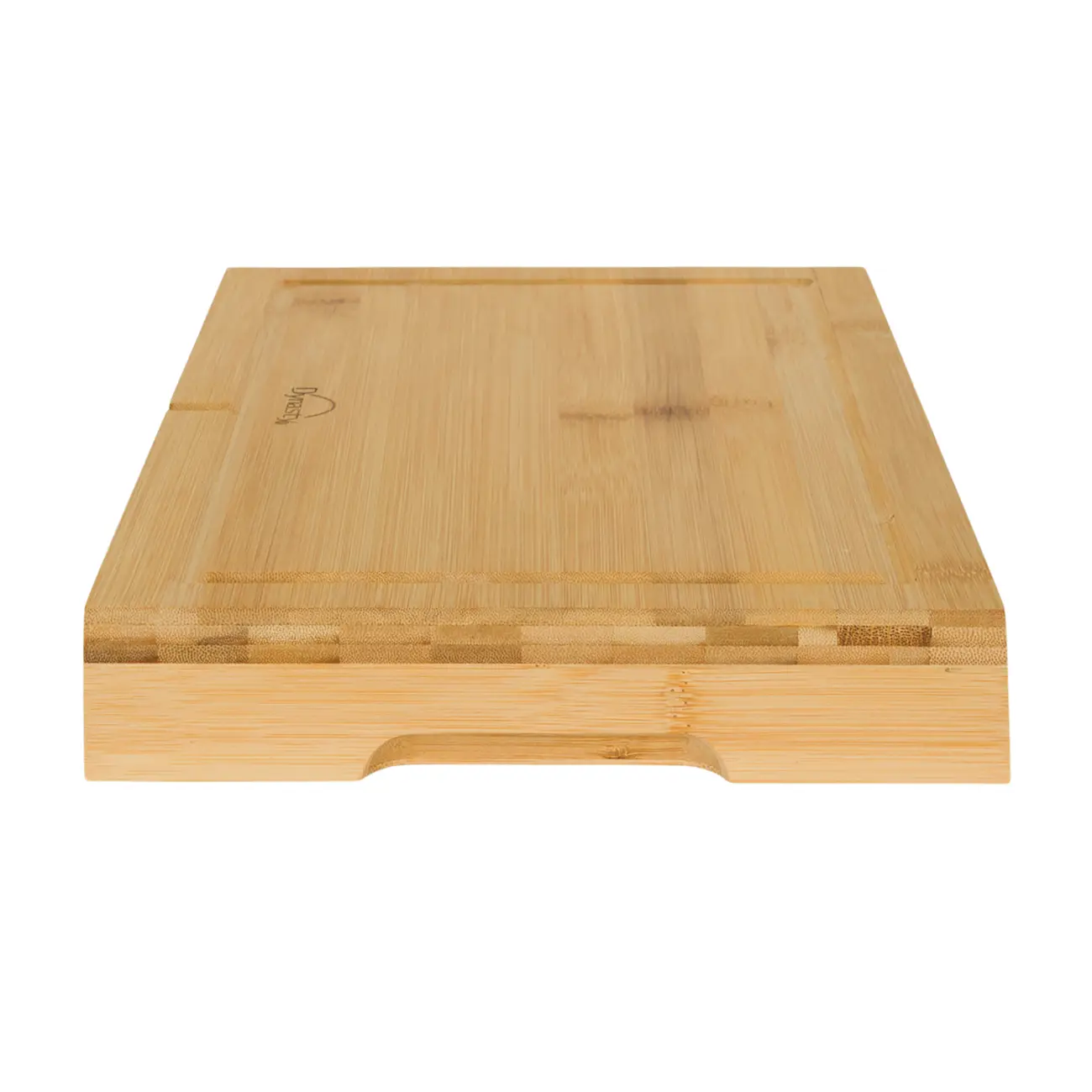 TÁBUA COM BANDEJA 35 CM X 22 CM BAMBOO - NATURAL/INOX - Foto 4