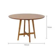 MESA DE JANTAR REDONDA 1,10 M BASTIA - NOZES - Foto 6