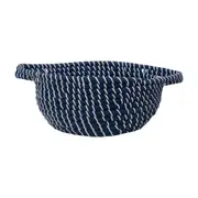 CESTO COM ALÇA 15 CM X 45 CM X 34 CM ANGRA - AZUL/ FIBRA CLARA - Foto 1