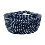 CESTO COM ALÇA 15 CM X 45 CM X 34 CM ANGRA - AZUL/ FIBRA CLARA - Foto 3