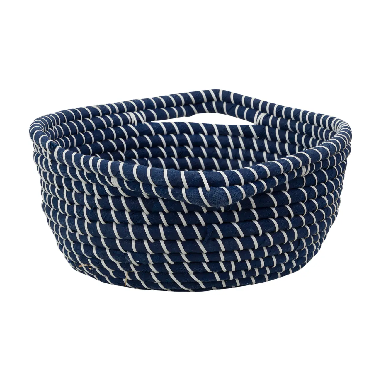CESTO COM ALÇA 15 CM X 45 CM X 34 CM ANGRA - AZUL/ FIBRA CLARA - Foto 3