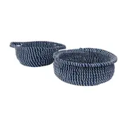 CESTO 15 CM X 39 CM X 39 CM ANGRA - AZUL/ FIBRA CLARA - Foto 3
