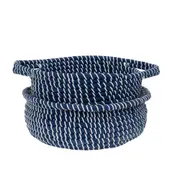 CESTO 15 CM X 39 CM X 39 CM ANGRA - AZUL/ FIBRA CLARA - Foto 4