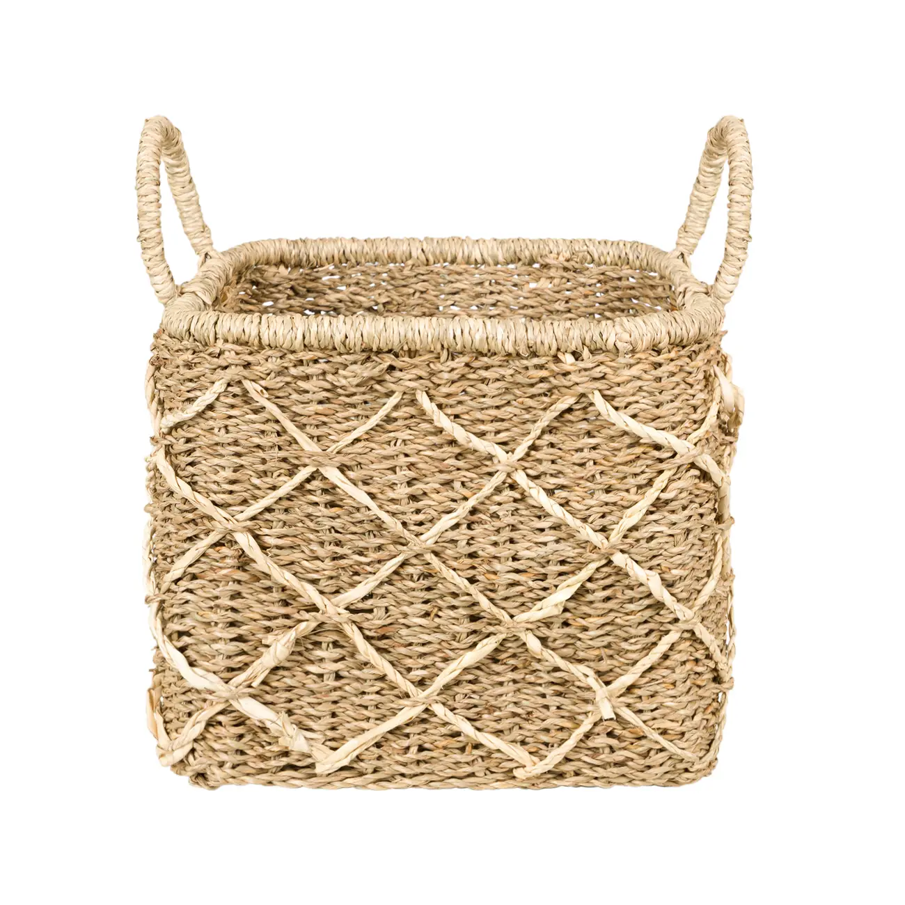 CESTO COM ALÇA 20 CM X 23 CM X 23 CM KAHALA - FIBRA NATURAL - Foto 1