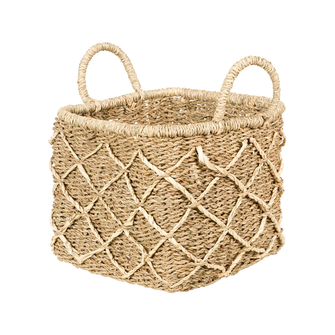 CESTO COM ALÇA 20 CM X 23 CM X 23 CM KAHALA - FIBRA NATURAL - Foto 2
