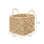 CESTO COM ALÇA 20 CM X 23 CM X 23 CM KAHALA - FIBRA NATURAL - Foto 7
