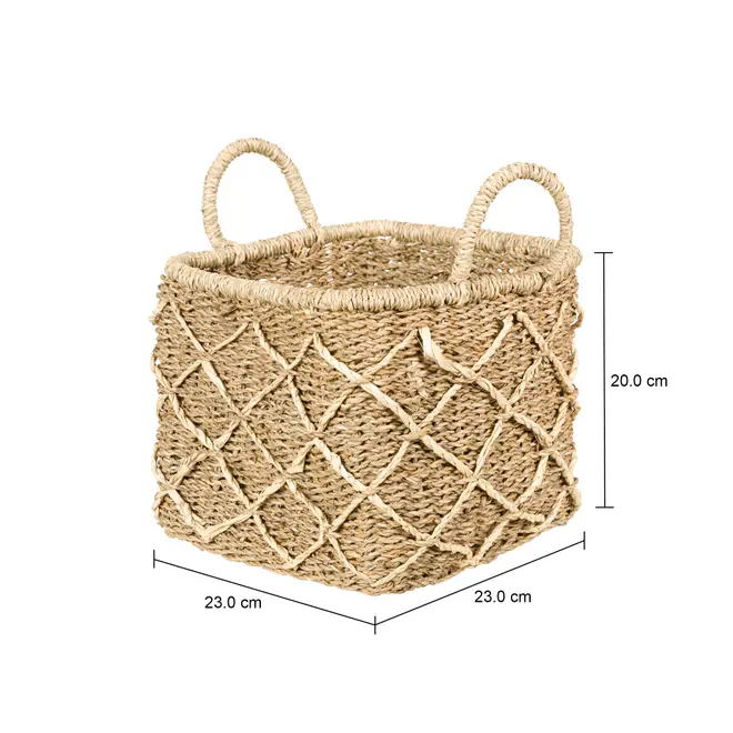 CESTO COM ALÇA 20 CM X 23 CM X 23 CM KAHALA - FIBRA NATURAL - Foto 7