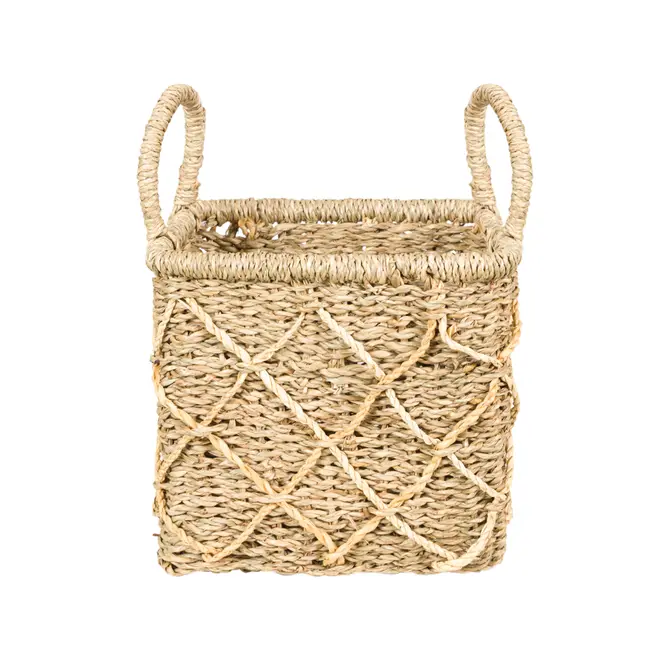CESTO COM ALÇA 18 CM X 20 CM X 20 CM KAHALA - FIBRA NATURAL - Foto 1
