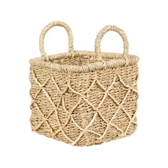 CESTO COM ALÇA 18 CM X 20 CM X 20 CM KAHALA - FIBRA NATURAL - Foto 2