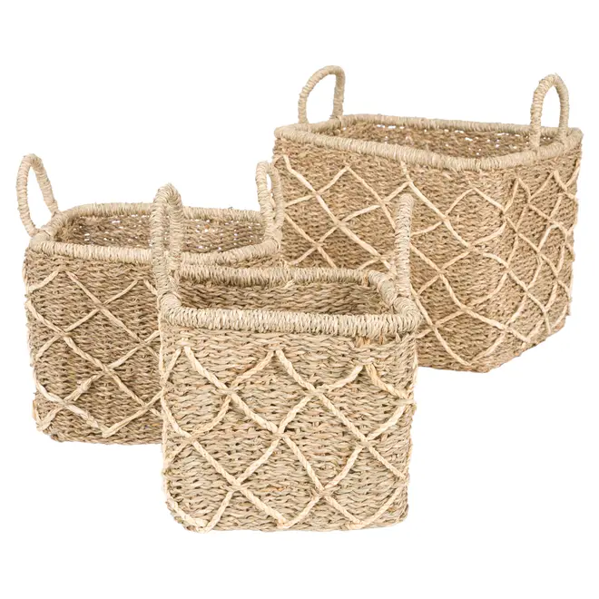 CESTO COM ALÇA 18 CM X 20 CM X 20 CM KAHALA - FIBRA NATURAL - Foto 6